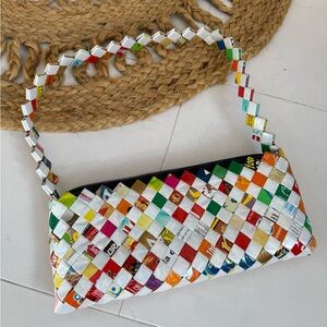 Colorful Woven Candy Cookie Wrapper Purse